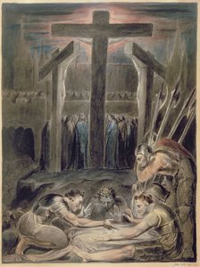 Les soldats tirant au sort les vêtements du Christ, 1800 - William Blake